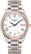 Longines Herrklocka L2.893.5.11.7 Master Vit/18 karat roséguld Ø42