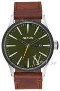 Nixon Herrklocka A1052334-00 The Sentry Grön/Läder Ø42 mm