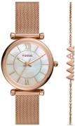 Fossil Damklocka ES5058SET Carlie Flerfärgad/Roséguldstonat stål