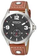 Invicta Herrklocka 22528 Aviator Svart/Läder Ø44 mm