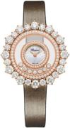 Chopard Damklocka 209436-5001 Happy Diamonds Silverfärgad/Satin