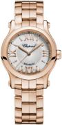 Chopard Damklocka 274893-5013 Happy Sport Silverfärgad/18 karat