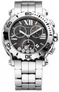 Chopard Damklocka 288499-3008 Happy Sport Chronographe Svart/Stål