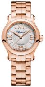 Chopard Damklocka 274893-5003 Happy Sport Silverfärgad/18 karat