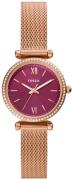 Fossil Damklocka ES5011 Carlie Mini Rosa/Roséguldstonat stål Ø28 mm