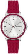 Lacoste Damklocka 2001199 Slice Silverfärgad/Gummi Ø38 mm