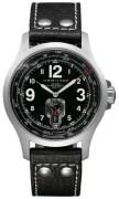 Hamilton Herrklocka H76515733 Khaki Aviation Svart/Läder Ø44 mm