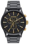 Nixon Herrklocka A3861041-00 The Sentry Svart/Stål Ø42 mm