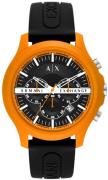 Armani Exchange Herrklocka AX2438 Hampton Svart/Gummi Ø46 mm