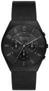 Skagen Herrklocka SKW6843 Grenen Chronograph Svart/Läder Ø42 mm