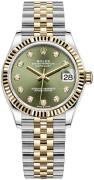 Rolex Damklocka 278273-0030 Datejust 31 Grön/18 karat gult guld Ø31