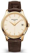 Patek Philippe 5227J/001 Calatrava Champagnefärgad/Läder Ø39 mm