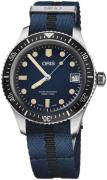 Oris Herrklocka 01 733 7747 4055-07 5 17 28 Diving Blå/Textil Ø36 mm