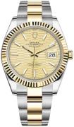 Rolex Herrklocka 126333-0021 Datejust 41 Gulguldstonad/18 karat gult