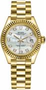 Rolex Damklocka 279178-0025 Lady-Datejust 28 Vit/18 karat gult guld