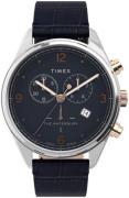 Timex Herrklocka TW2U04600 Blå/Läder Ø42 mm