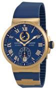 Ulysse Nardin Herrklocka 1186-126-3-43 Marine Collection Blå/Gummi