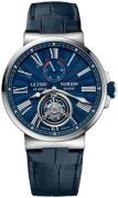 Ulysse Nardin Herrklocka 1283-181-E3 Marine Collection Blå/Läder