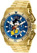 Invicta Herrklocka 27288 Disney Blå/Gulguldtonat stål Ø48 mm