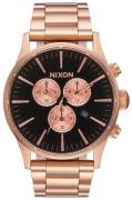 Nixon Herrklocka A3861932-00 Svart/Roséguldstonat stål Ø42 mm