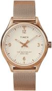 Timex Damklocka TW2T36200 Beige/Roséguldstonat stål Ø33 mm