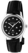 Gucci Herrklocka YA126286 G-Timeless Svart/Läder Ø42 mm