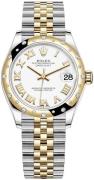 Rolex Damklocka 278343RBR-0002 Datejust 31 Vit/18 karat gult guld