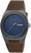 Esprit Herrklocka ES1G158L0035 Strike Blå/Läder Ø42 mm