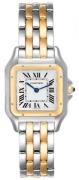 Cartier Damklocka W2PN0007 Panthere De Silverfärgad/18 karat gult