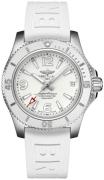 Breitling Damklocka A17316D21A1S1 Superocean Ii 36 Vit/Gummi Ø36 mm