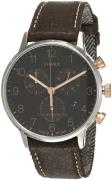 Timex Herrklocka TW2T71500 The Waterbury Svart/Läder Ø40 mm