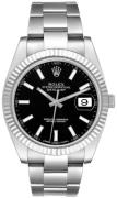 Rolex Herrklocka 126334-0017 Datejust 41 Svart/Stål Ø41 mm