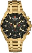 Swiss Alpine Military Herrklocka 7043.9117 Classic Svart/Gulguldtonat