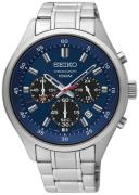 Seiko Herrklocka SKS585P1 Chronograph Blå/Stål Ø44 mm