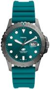 Fossil Herrklocka FS5995 Blue Grå/Gummi Ø42 mm