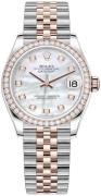 Rolex Damklocka 278381RBR-0026 Datejust 31 Vit/18 karat roséguld