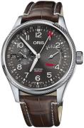 Oris Herrklocka 01 114 7746 4063-Set 1 22 72FC Aviation Grå/Läder