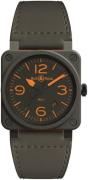 Bell & Ross Herrklocka BR-03-92-MA-1 Br 03-92 Grå/Läder