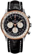 Breitling Herrklocka UB0127211B1P1 Navitimer 01 46Mm Svart/Läder