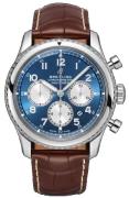 Breitling Herrklocka AB0117131C1P2 Navitimer Chronograph Blå/Läder