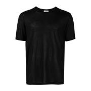 Saint Laurent Svart Crew-neck Kortärmad T-shirt Uppgradering Black, He...