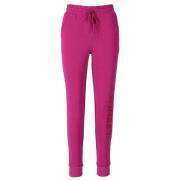 Twinset Fuchsia Sweatpants MED Logo Purple, Dam