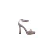 Albano Elegant High Heel Sandals Gray, Dam