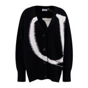 Off White Cardigans Black, Dam