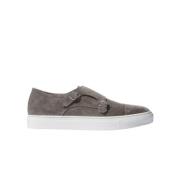 Scarosso Handgjorda Grå Suede Monkstrap Sneakers Gray, Herr