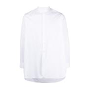 Maison Margiela Vit Bomullsskjorta med Bandkrage White, Herr