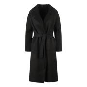 Salvatore Santoro Mocka Långrock med Shearling Foder Black, Dam