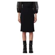 RED Valentino Gonna Frisottino Pennkjol Black, Dam