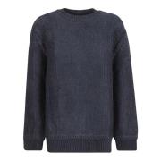 Maison Margiela Rundhalsad Pullover Blue, Dam