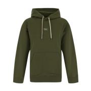 14 Bros Präglad logotyp hoodie Green, Herr